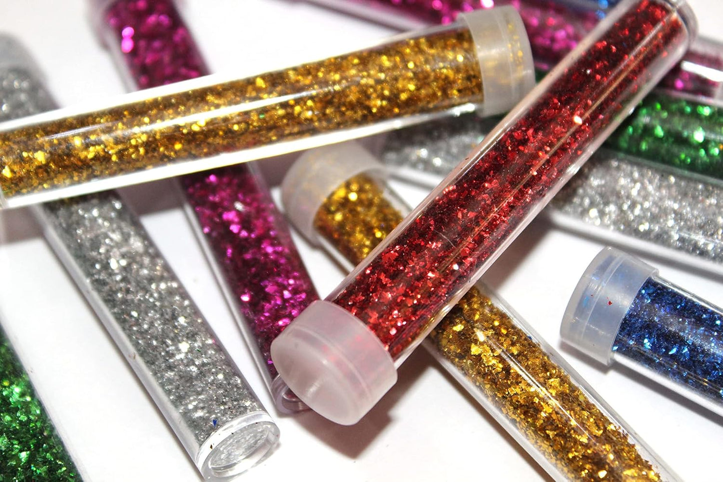 SHARMA BUSINESS™ Glitter dust for Art and Craft Pack of 12, 6 Different Color Sparkle Powder