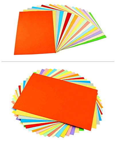 SHARMA BUSINESS 100 pcs Sheets A4 Size Origami Paper Double Sided Colored Craft Square Assorted DIY Folded Paper Craft Tools