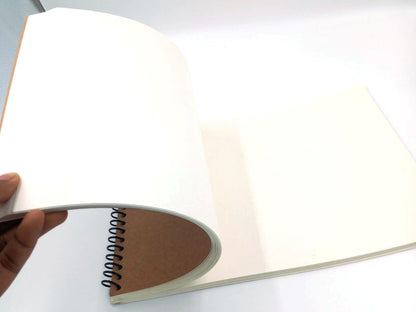REDGE Artists Wiro Bound Sketch Book A4 Size, 80 Pages, 150 GSM Thick Paper for Drawing, Painting and Sketching Size 28x21 cm Set of 1