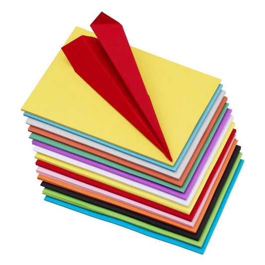 SHARMA BUSINESS 100 pcs Sheets A4 Size Origami Paper Double Sided Colored Craft Square Assorted DIY Folded Paper Craft Tools