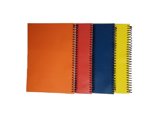 Spiral Notebook - A4-200 Pages - Unruled- Pack of 4 (Free Handmade Pocket Diary)
