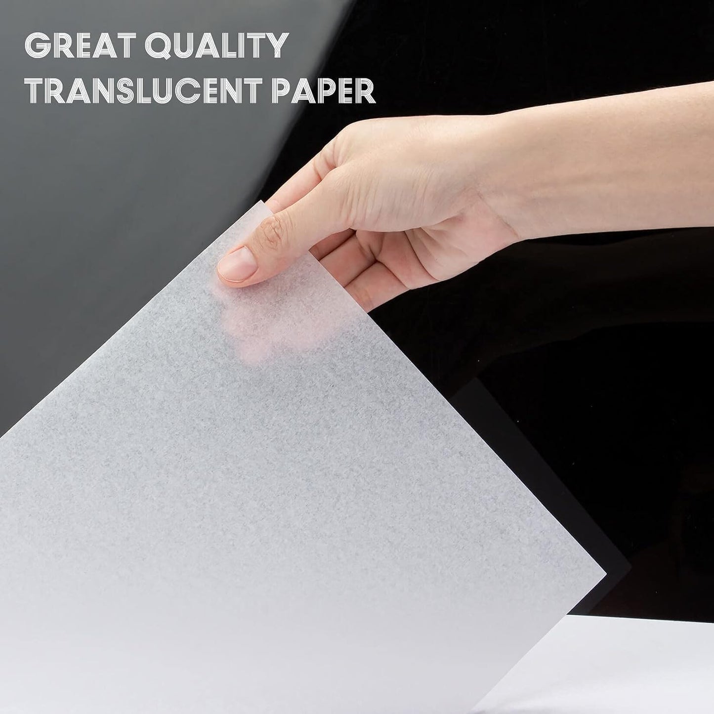 PERDAY Tracing Paper For Aari Work, Size A4 30x21 cm, Pack of 50 Sheets, Light Yellow, For Embroidery, Drawing, Sewing Pattern, Sketching and Art and Craft