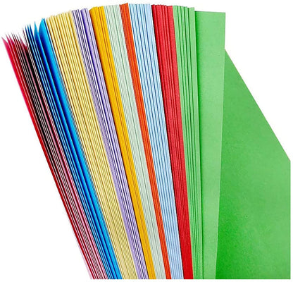 KRASHTIC Origami 200 Sheet Plain Mix Color of 10 Size 15x15 cm 70 GSM Paper Easy Folding