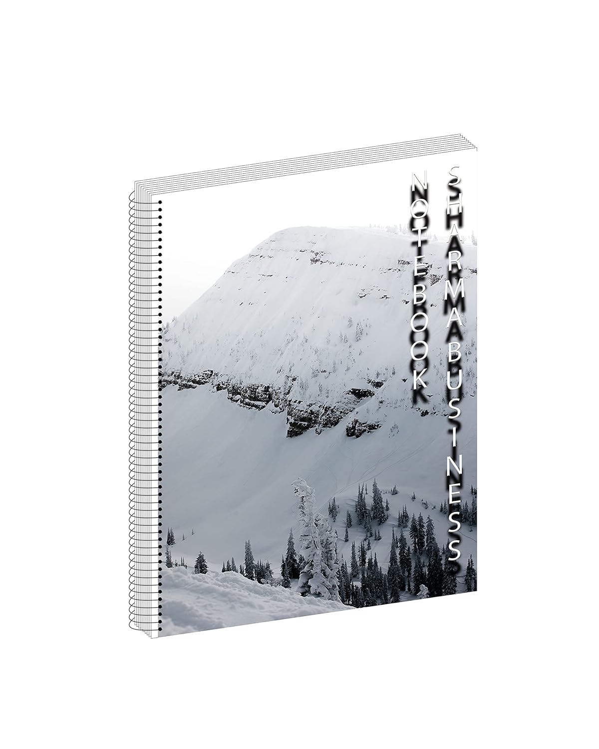 SHARMA BUSINESS A4 SIZE SPIRAL NOTEOOK FOR MAKING NOTES AND EXAM PREPARATION 200 PAGES FULL PLAIN SET OF 1 PURE WHITE SHEET 70 GSM F